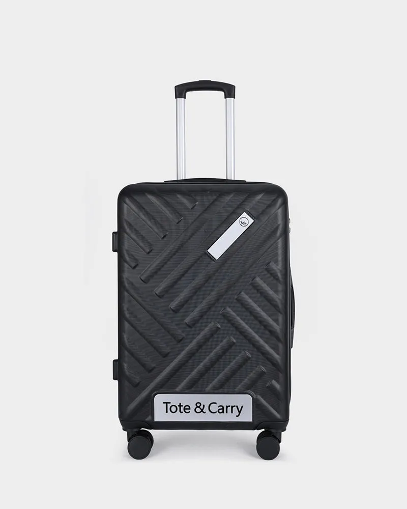 Hard Case 3 Piece Luggage Set in Black