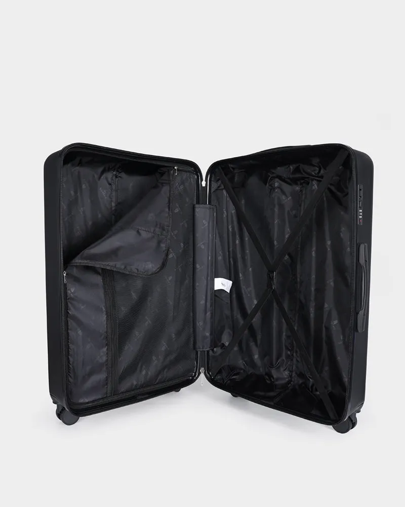 Hard Shell 3 Piece Luggage Set in Black