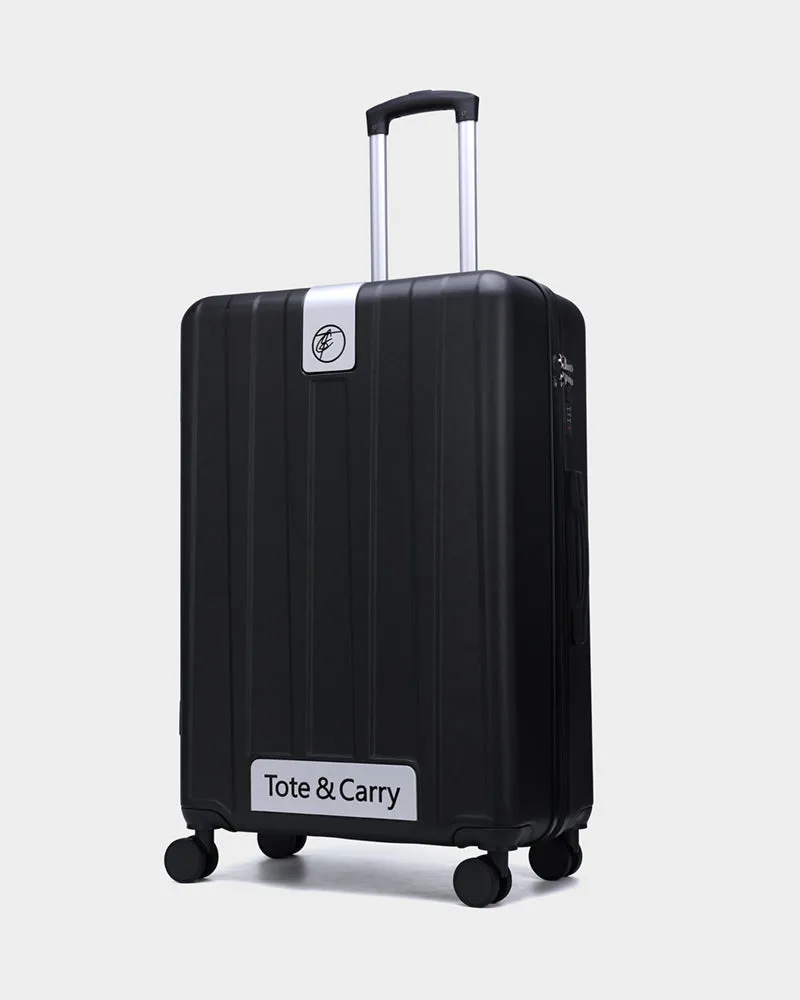 Hard Shell 3 Piece Luggage Set in Black