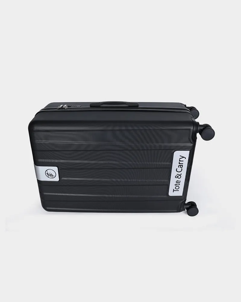 Hard Shell 3 Piece Luggage Set in Black