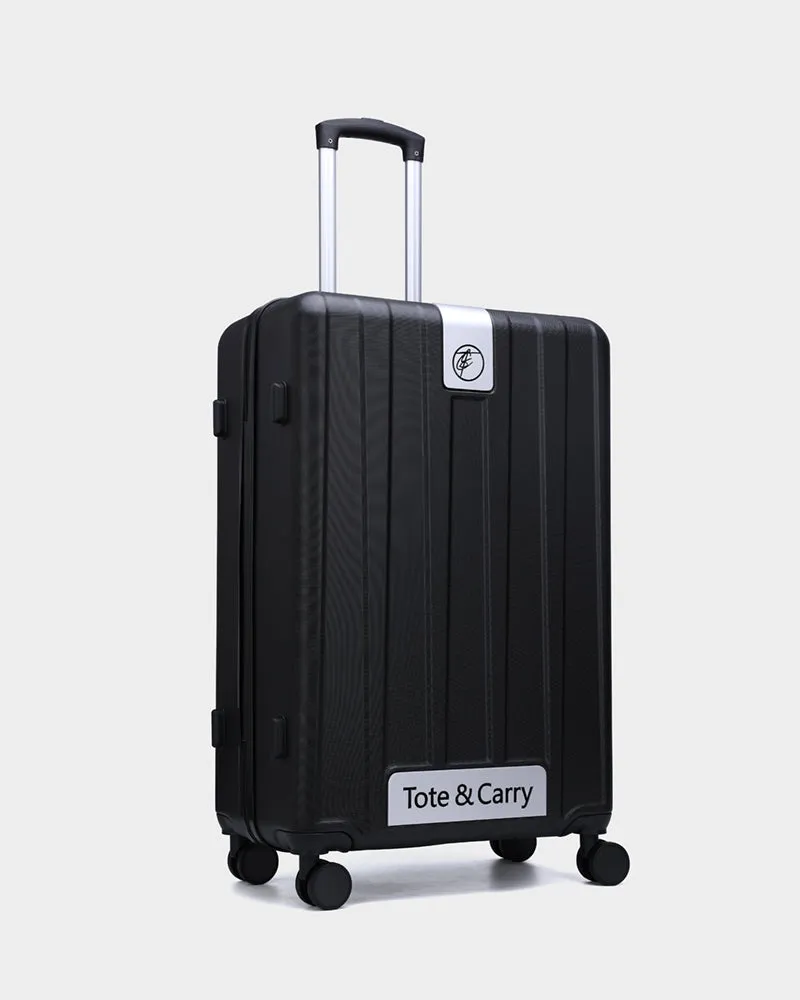 Hard Shell 3 Piece Luggage Set in Black