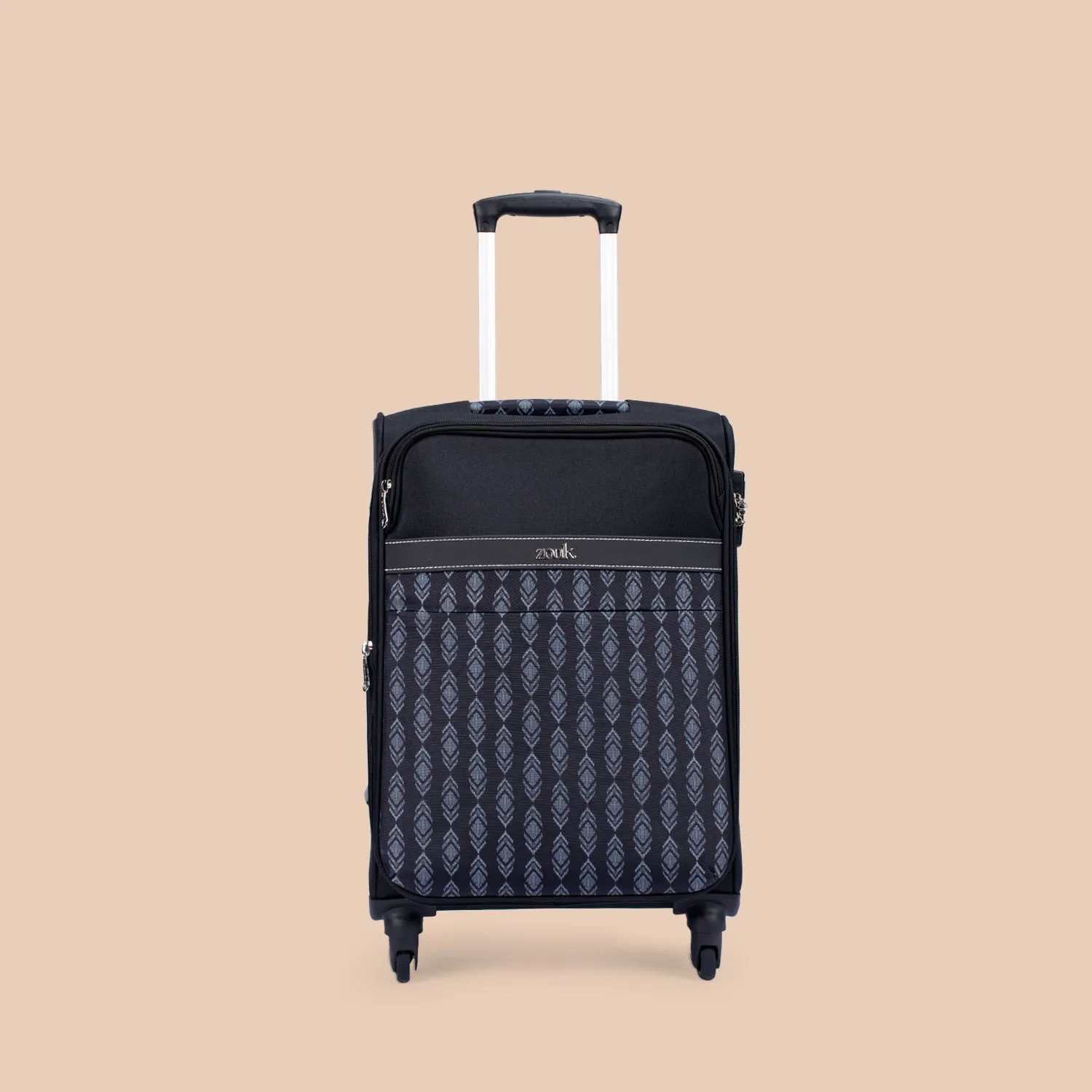 Hyderabad Ikat Avasa Trolley Bag (Black)