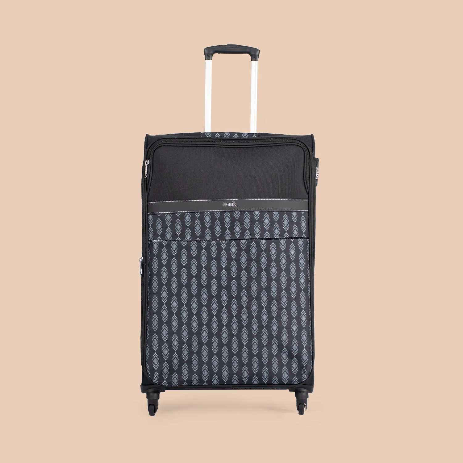 Hyderabad Ikat Avasa Trolley Bag (Black)