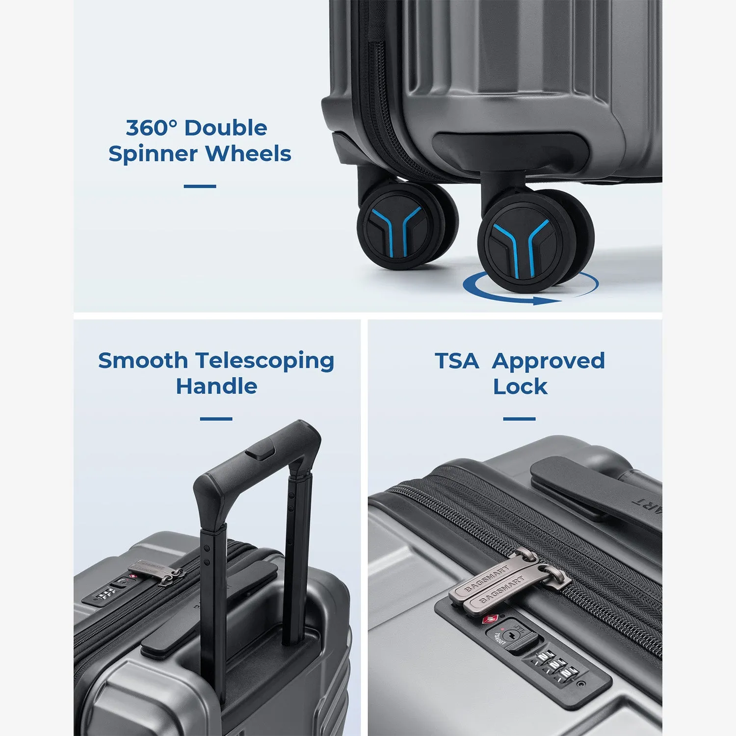 Jetsetter 20 Inch Expandable PC Hard Shell Spinner Luggage