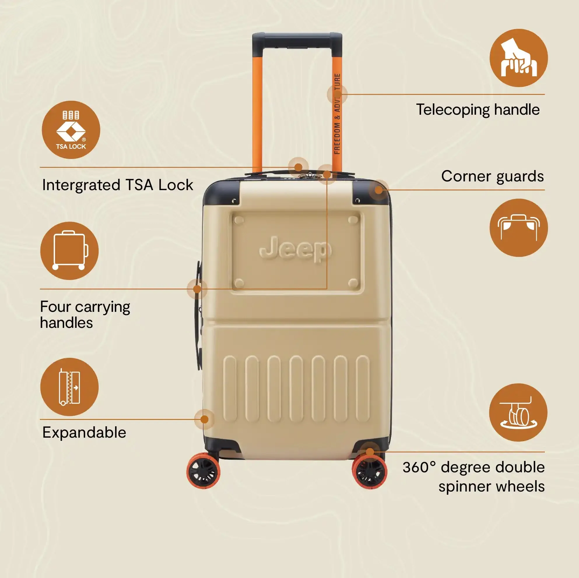 JH002B - Expandable Carry-On Spinner