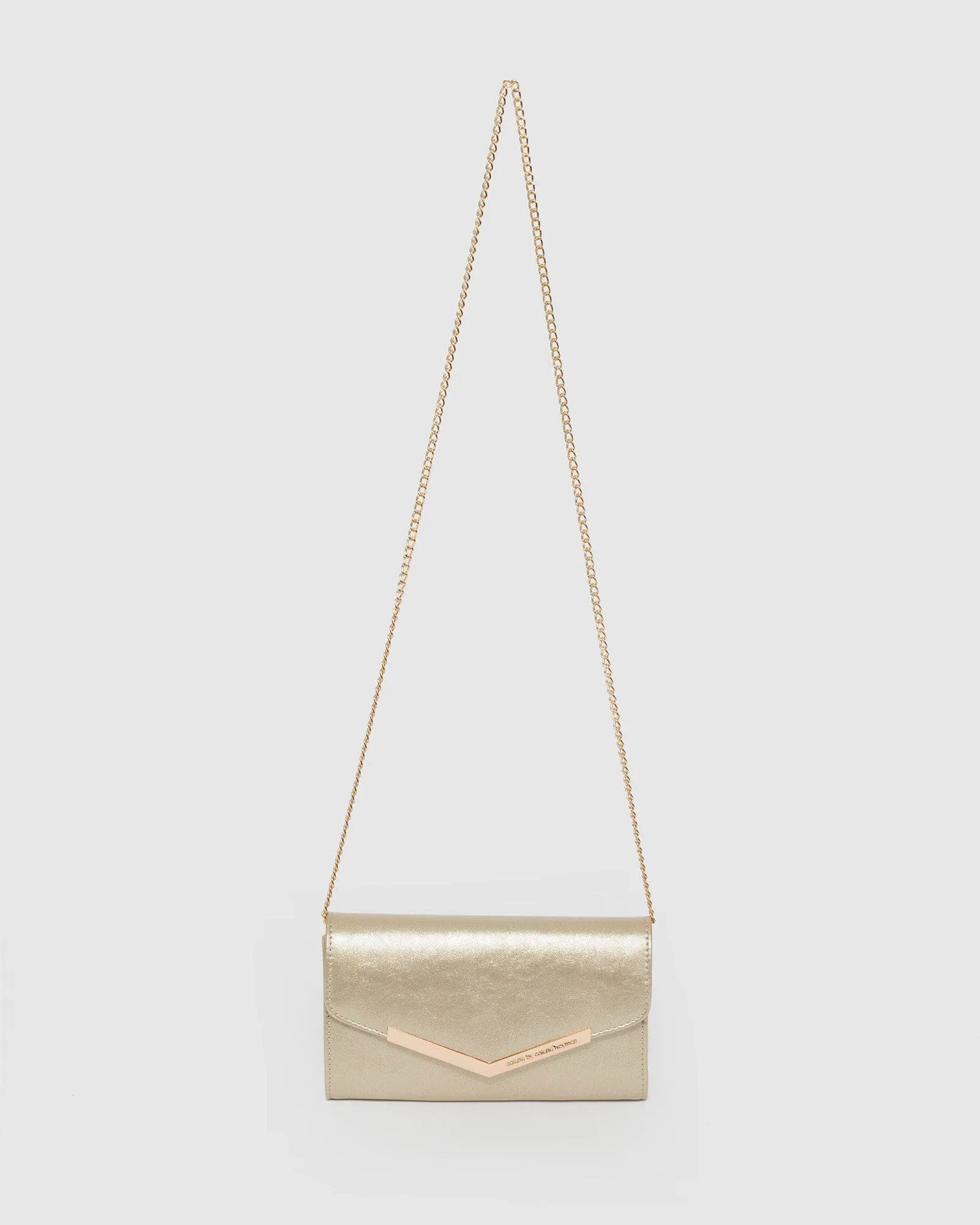 Kiah Arrow Gold Clutch Bag