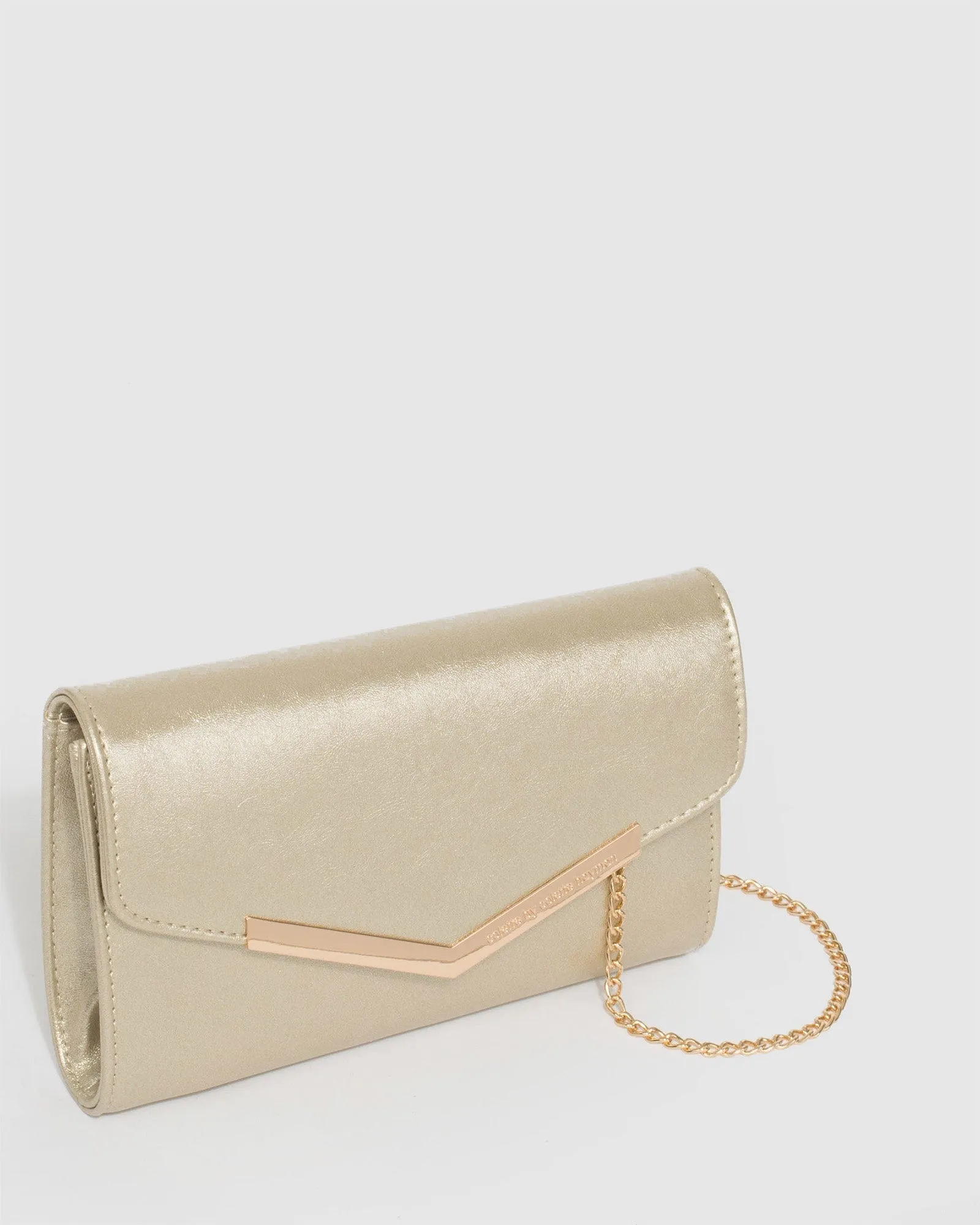 Kiah Arrow Gold Clutch Bag