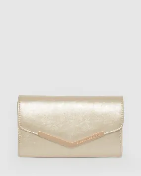 Kiah Arrow Gold Clutch Bag