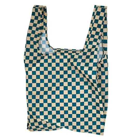 Kind Bag Medium Reusable Bag - Checkerboad Teal