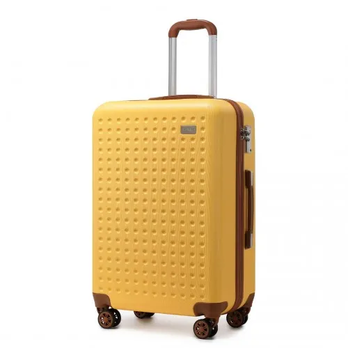 Kono 20 Inch Yellow Cabin Size Hard Shell Suitcase with TSA Lock | Lightweight & Durable Luggage