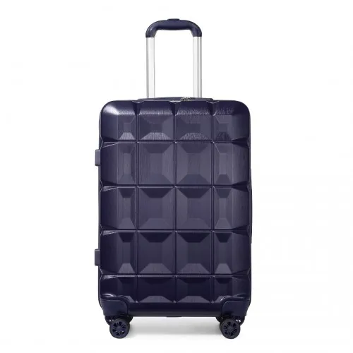 Kono 28 Inch Lightweight Hard Shell ABS Suitcase With TSA Lock - Navy