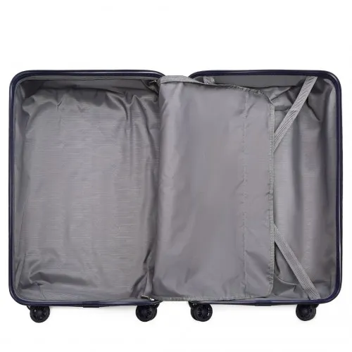 Kono 28 Inch Lightweight Hard Shell ABS Suitcase With TSA Lock - Navy