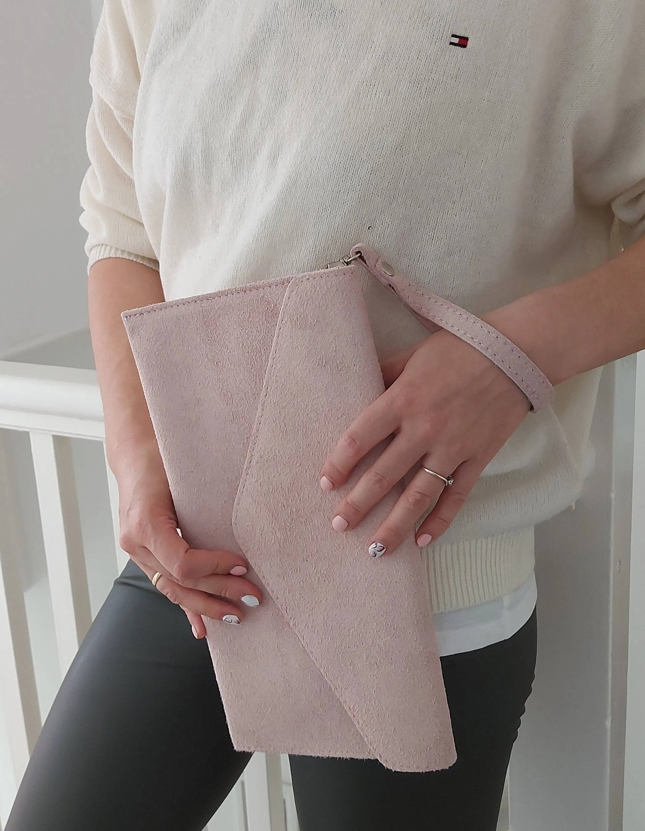 Light Grey envelope clutch bag