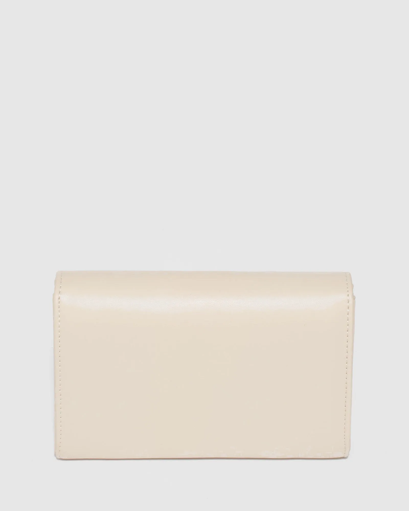 Madi Envelope Ivory Clutch Bag