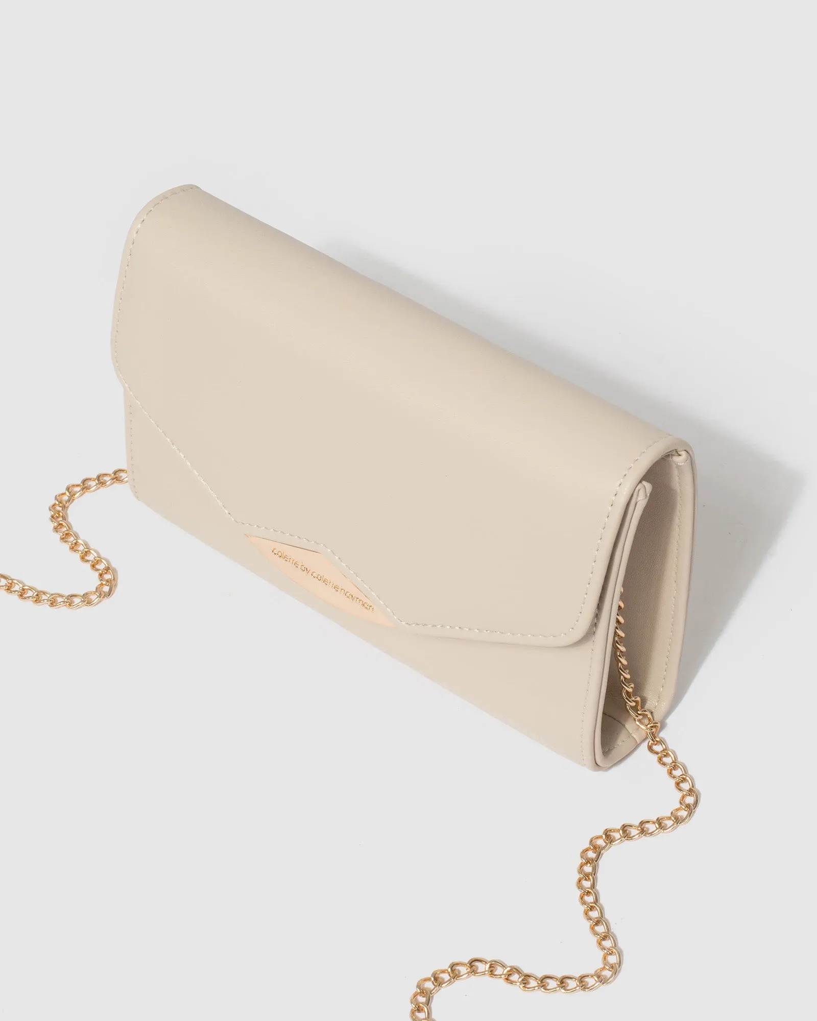 Madi Envelope Ivory Clutch Bag