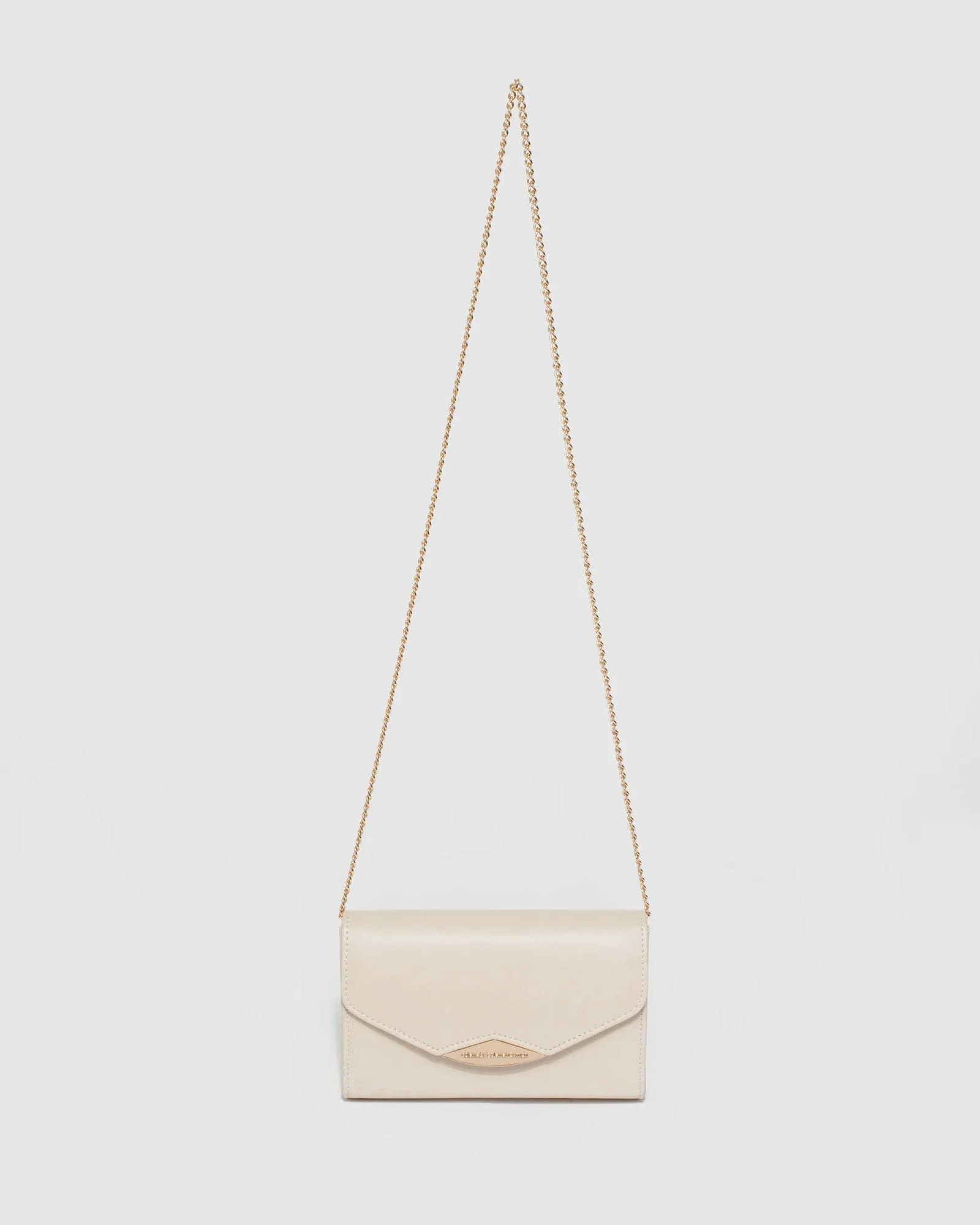 Madi Envelope Ivory Clutch Bag