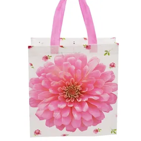 Medium Pink Daisy Flower Printed PP Non-Woven Bag