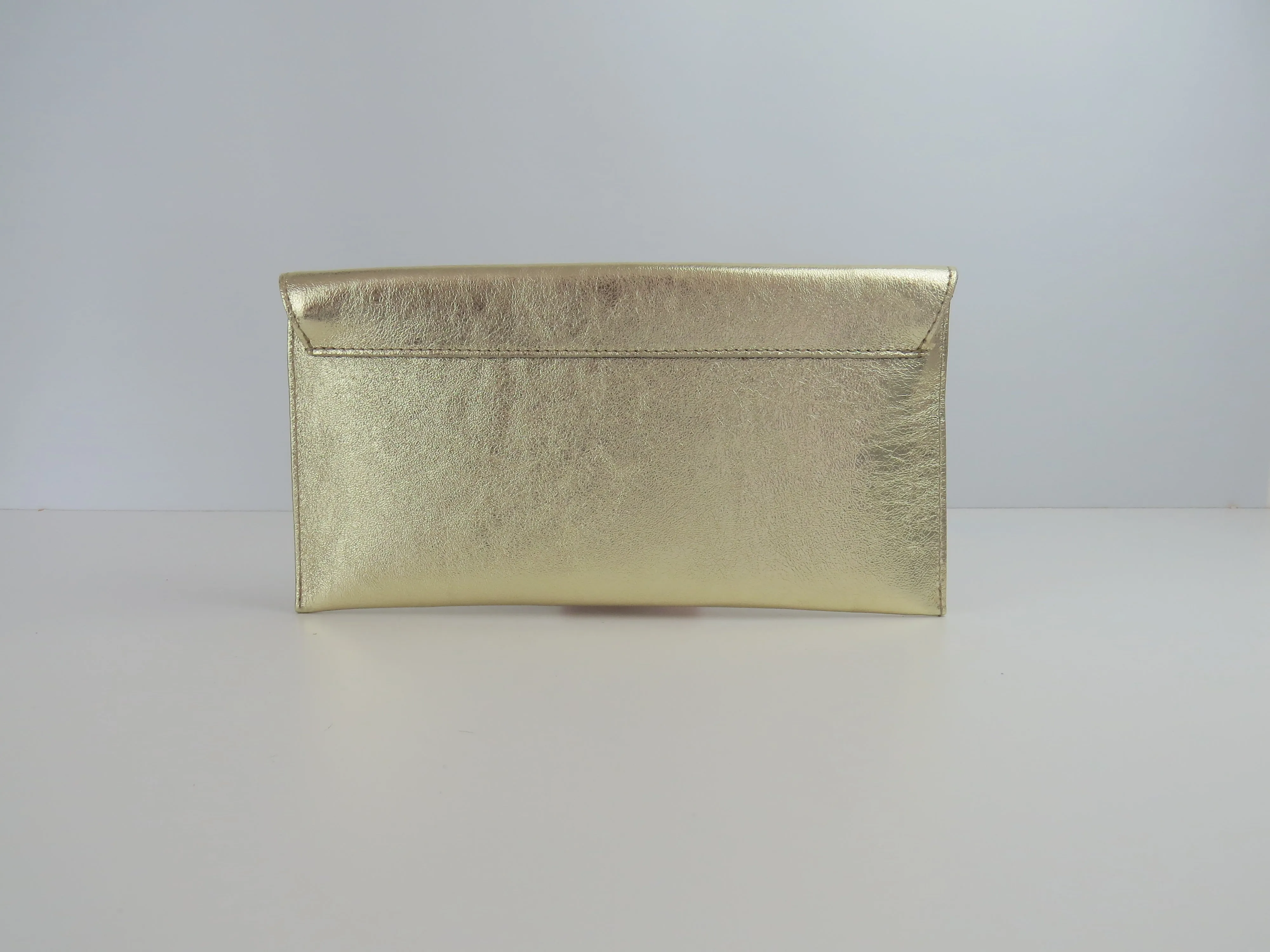 Metallic Gold Envelope Clutch Bag