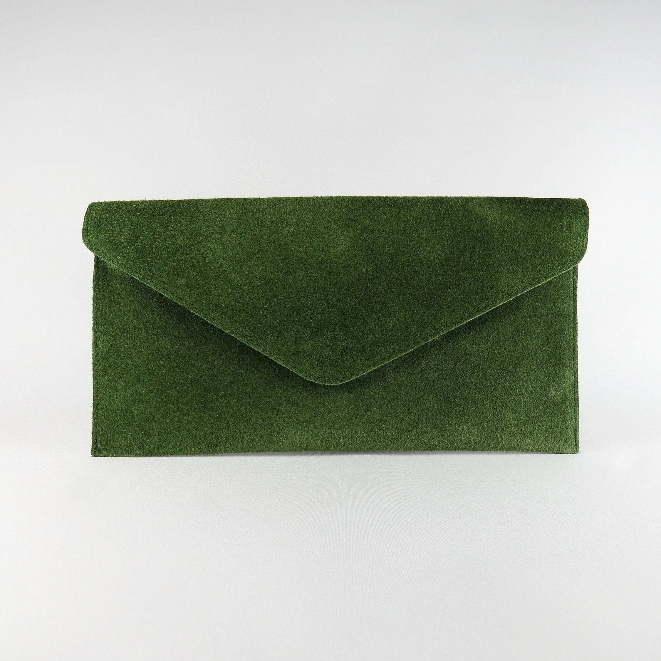 Olive Green envelope clutch bag