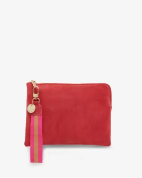 Paige Clutch - Rose Suede