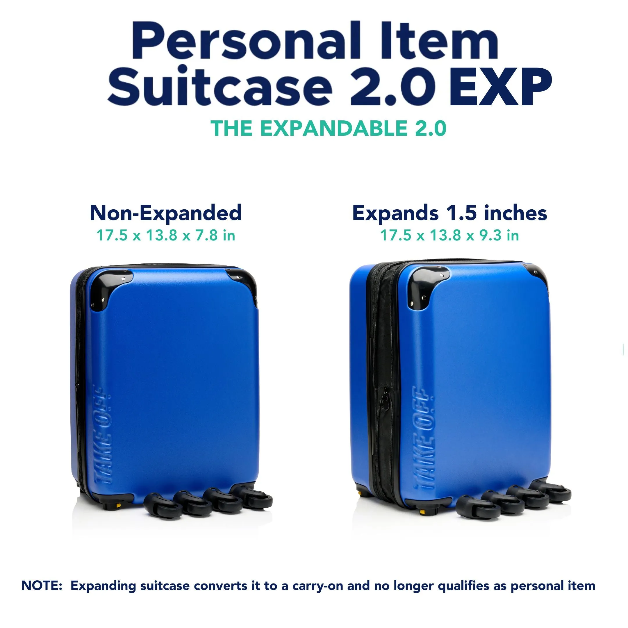 Personal Item Suitcase 2.0 - EXPANDABLE