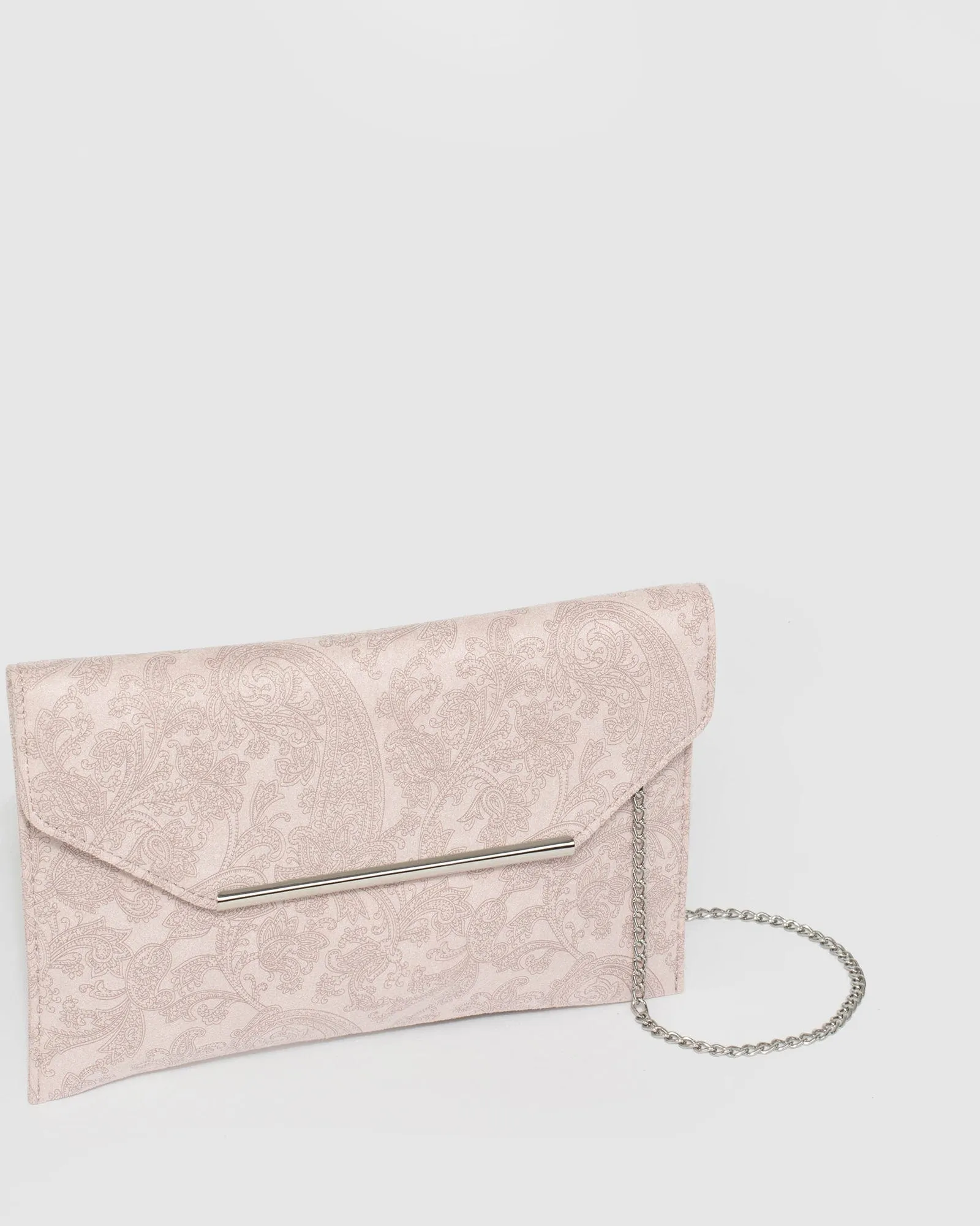 Pink Evie Envelope Clutch Bag