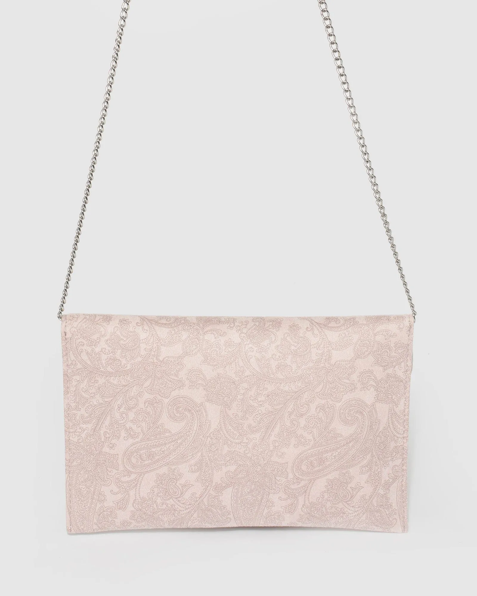 Pink Evie Envelope Clutch Bag