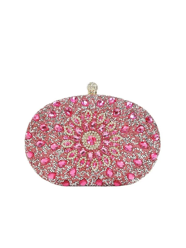 Polyester Waterproof Crystals Rhinestone Clutches & Evening Bags