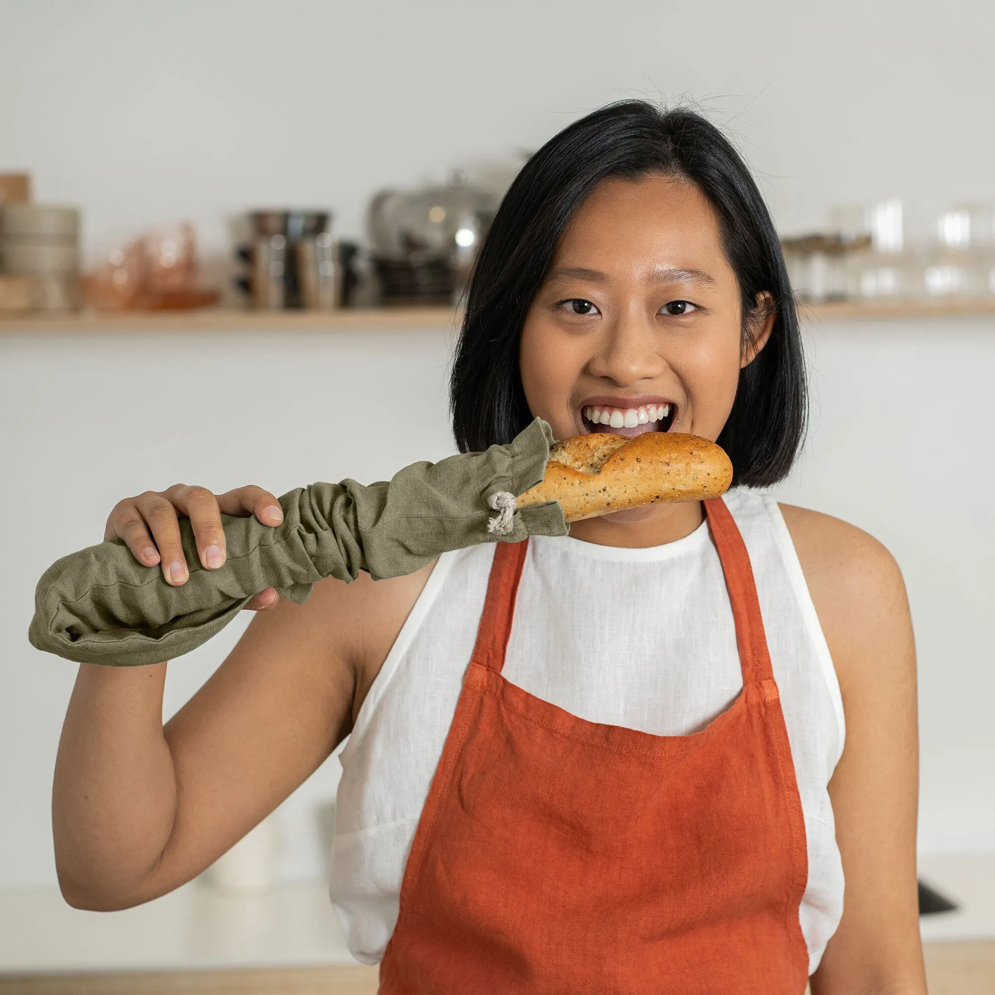 Reusable Linen Bread Bag