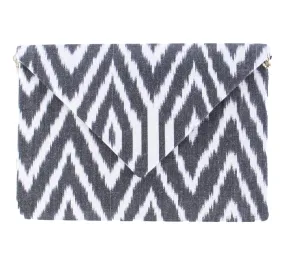 Rye Silk Ikat Envelope Clutch-Small