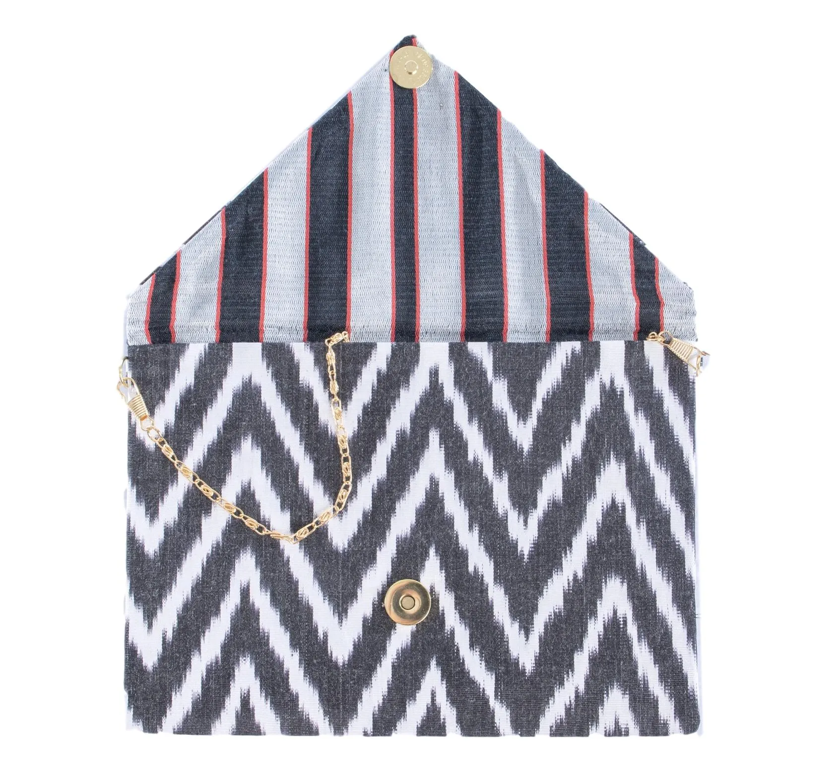 Rye Silk Ikat Envelope Clutch-Small