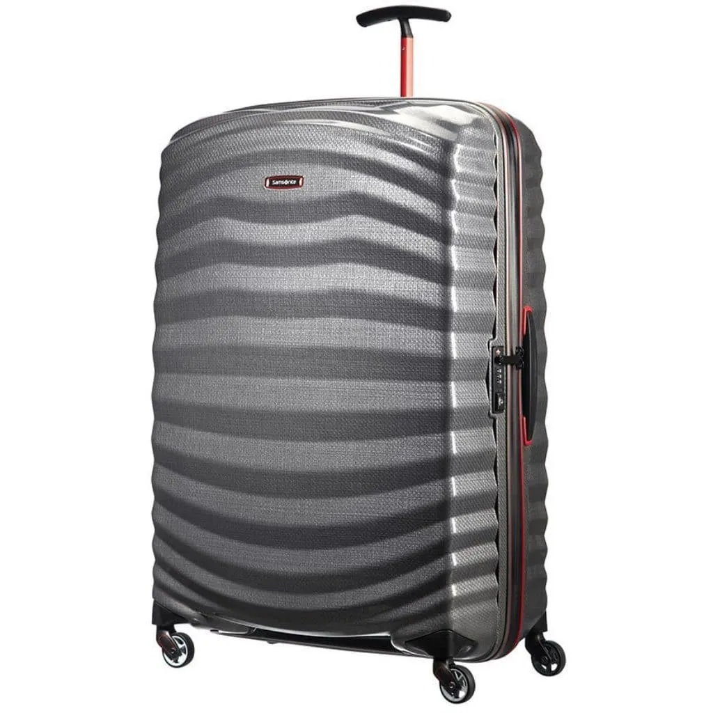 Samsonite Lite-Shock Sport 3 Piece Hardsided Suitcase Set - Eclipse Grey/Red