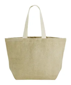 Soft washed jute beach bag | Natural