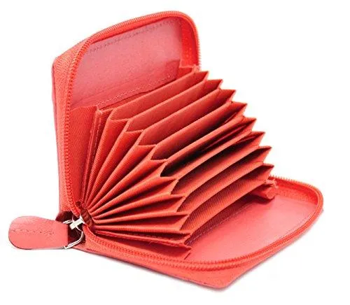 STARHIDE Womens Small Leather Fan Concertina Palm Credit Card Holder 1234