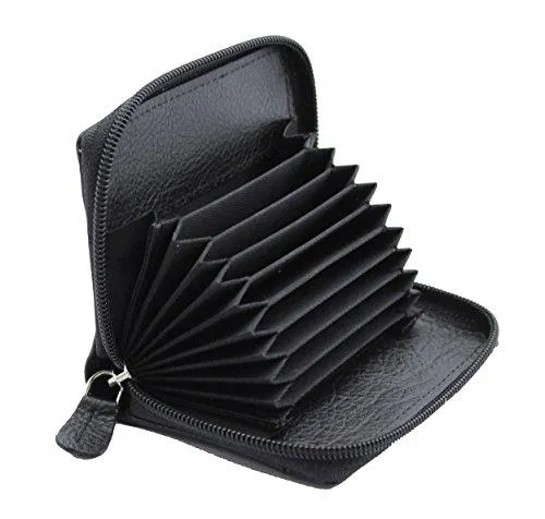 STARHIDE Womens Small Leather Fan Concertina Palm Credit Card Holder 1234