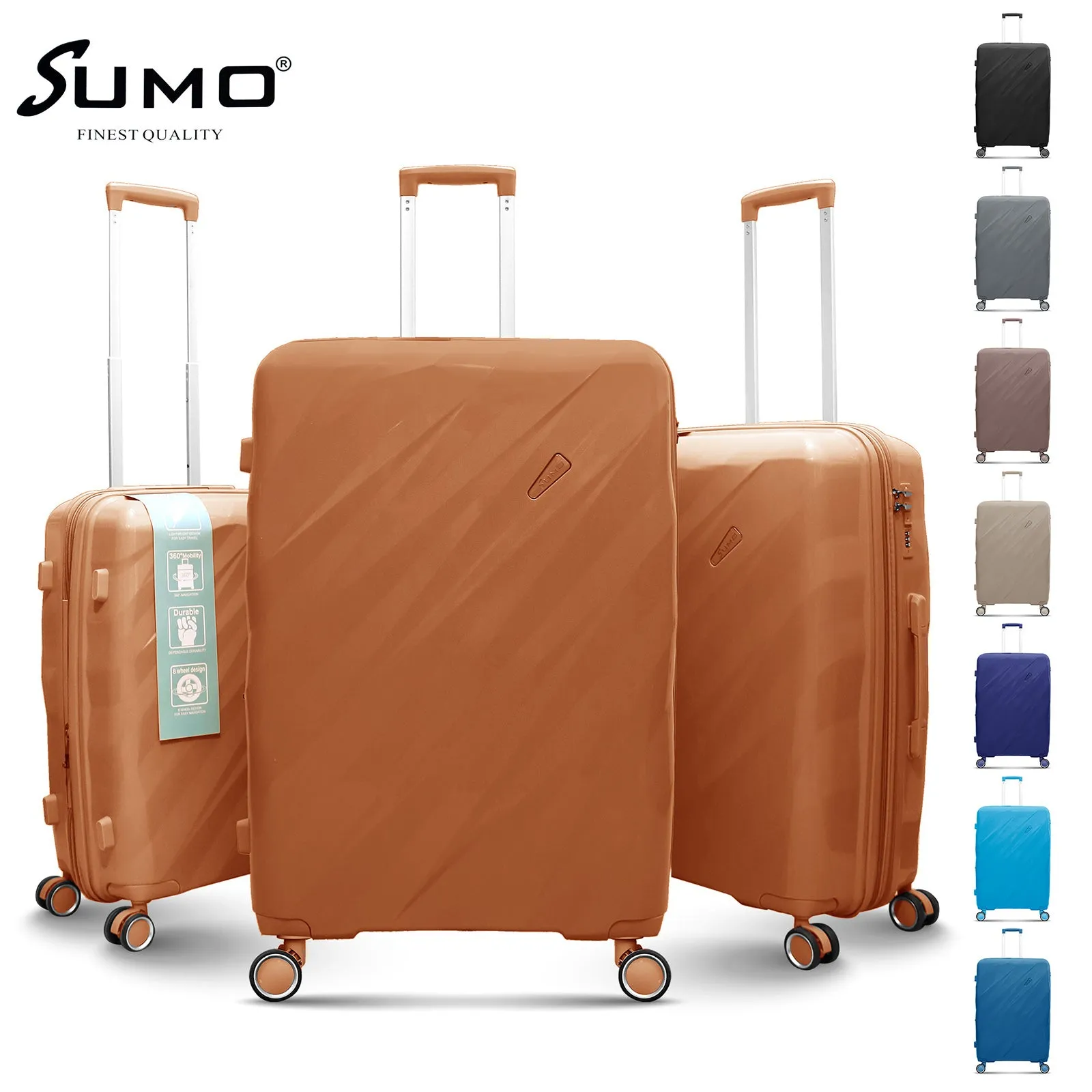 Sumo Haul-It Expandable Luxe PP Luggage 3PC Set (20/24/28")