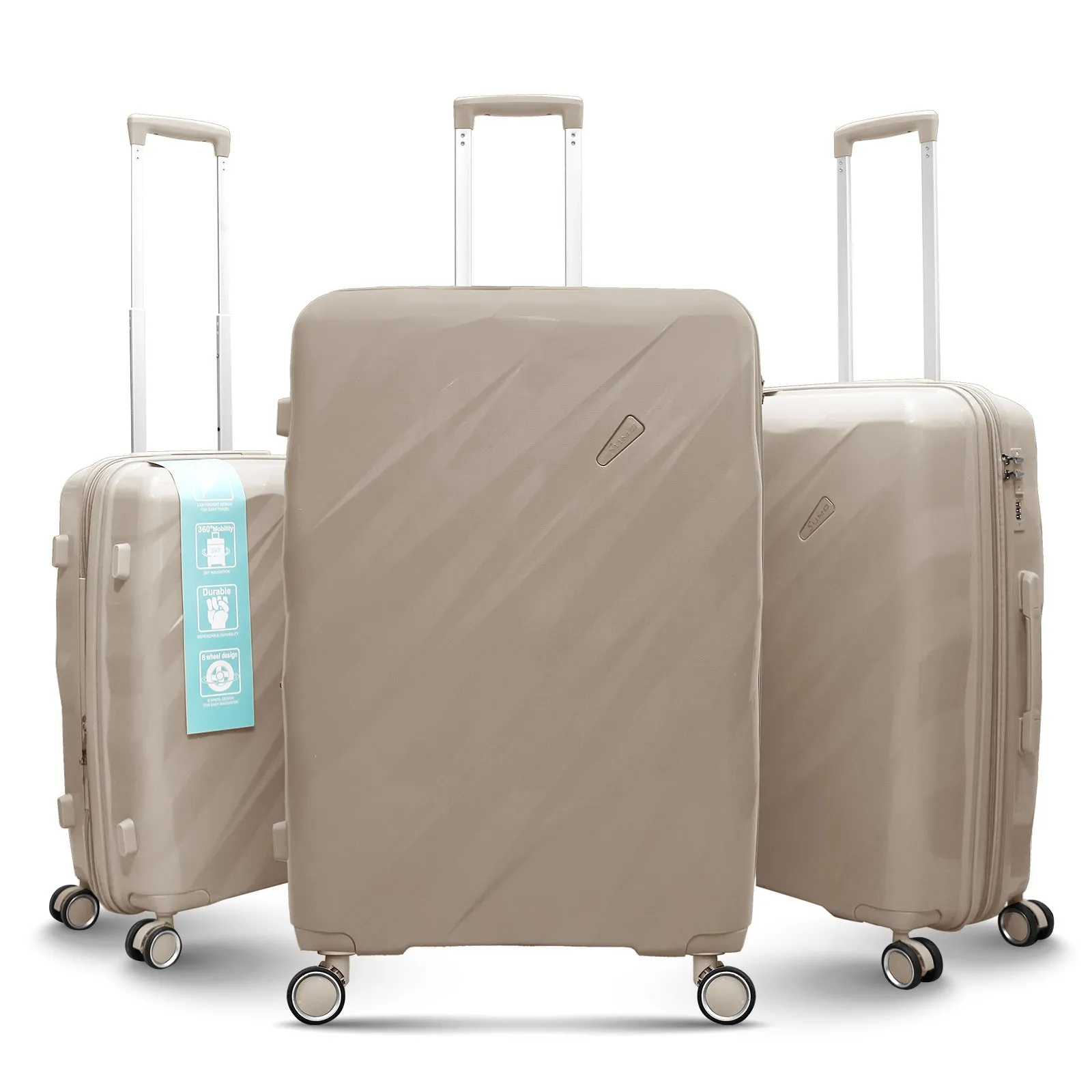 Sumo Haul-It Expandable Luxe PP Luggage 3PC Set (20/24/28")