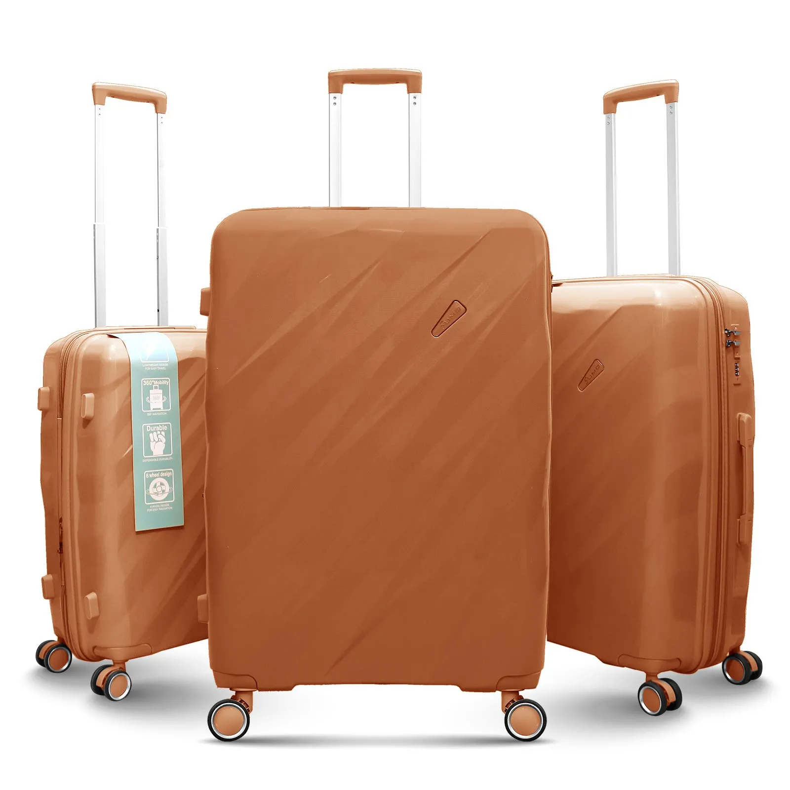 Sumo Haul-It Expandable Luxe PP Luggage 3PC Set (20/24/28")