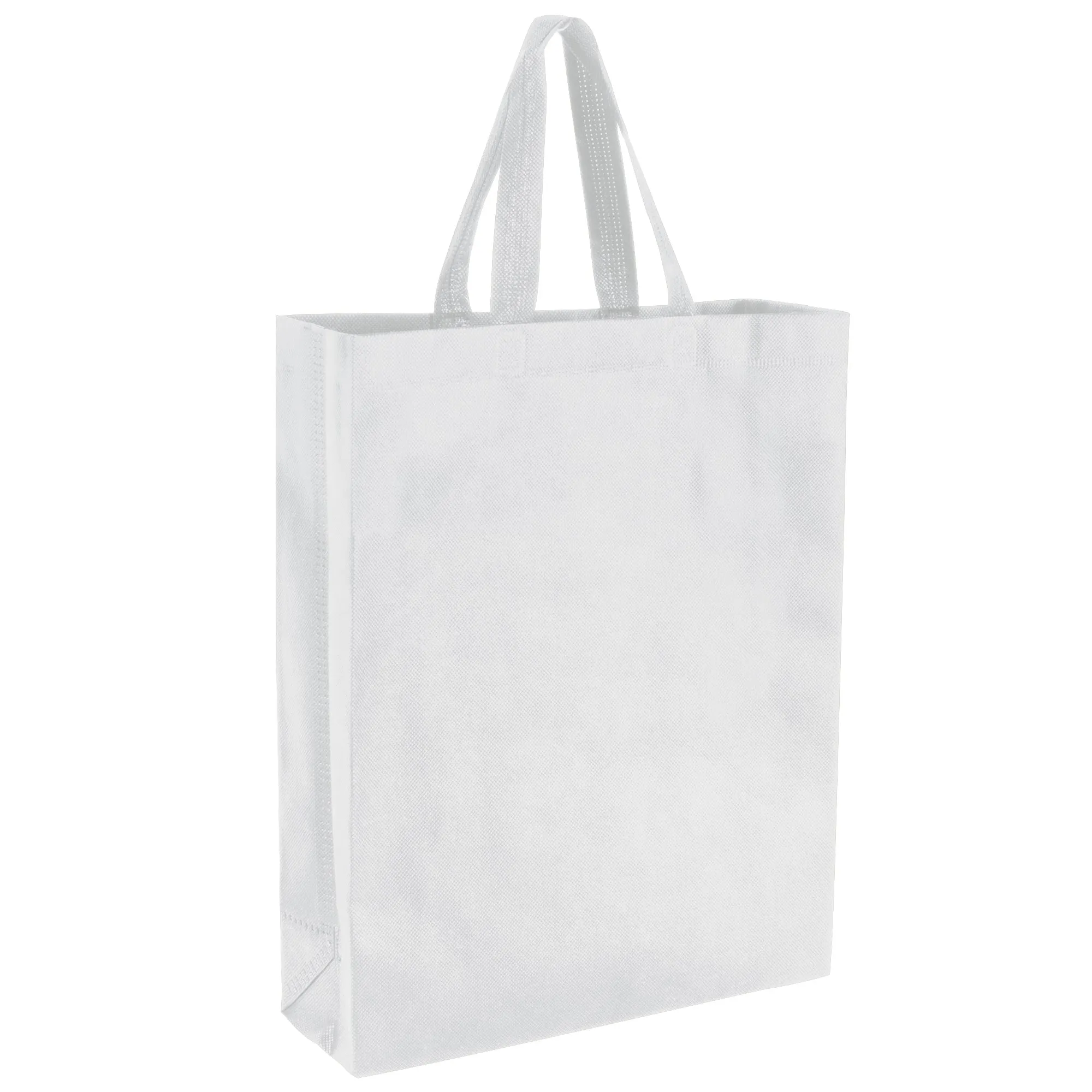 Tall Reusable Shopper Non-Woven Tote Bag 15 x 12 inch