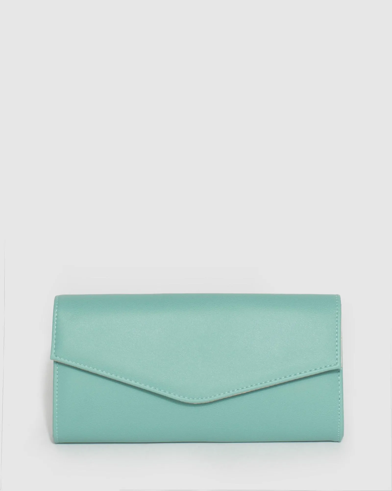 Teal Breena Envelope Clutch Bag