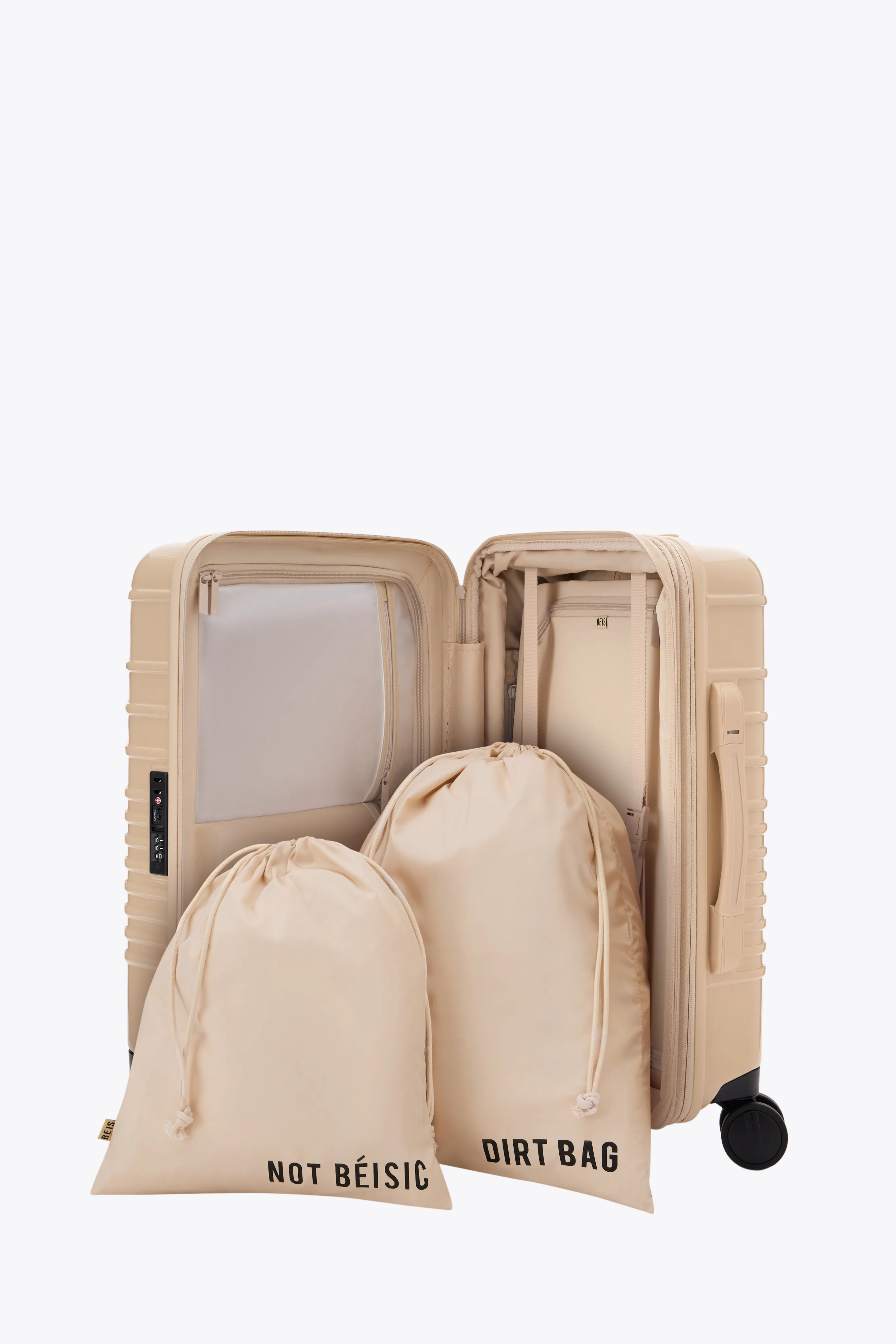 The Carry-On Roller in Glossy Beige