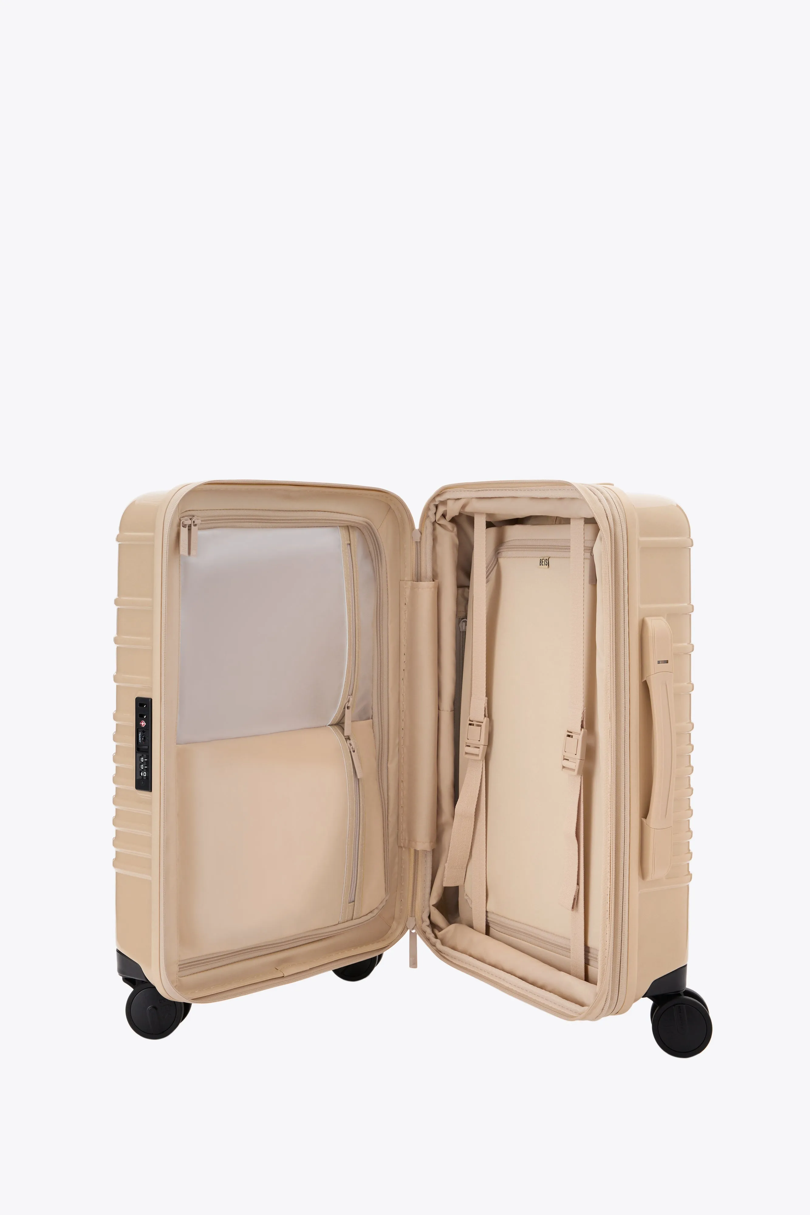 The Carry-On Roller in Glossy Beige