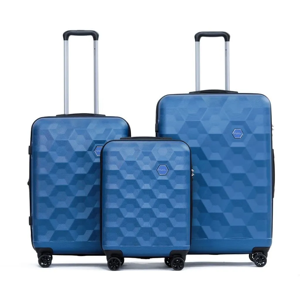 Tosca Bahamas 3 Piece Hardsided Suitcase Set - Blue