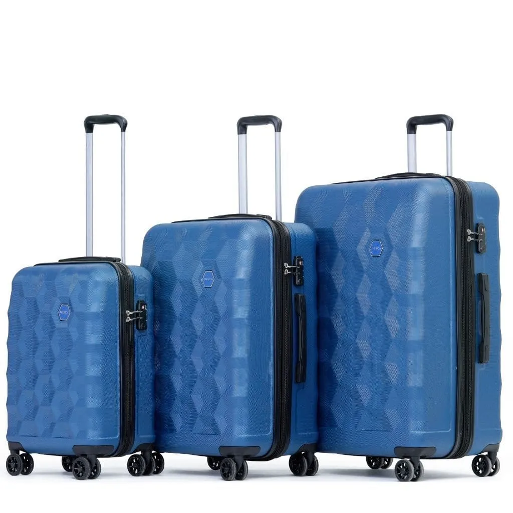 Tosca Bahamas 3 Piece Hardsided Suitcase Set - Blue