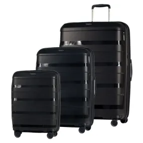 Tosca Comet 3 Piece Hardsided Suitcase Set - Black