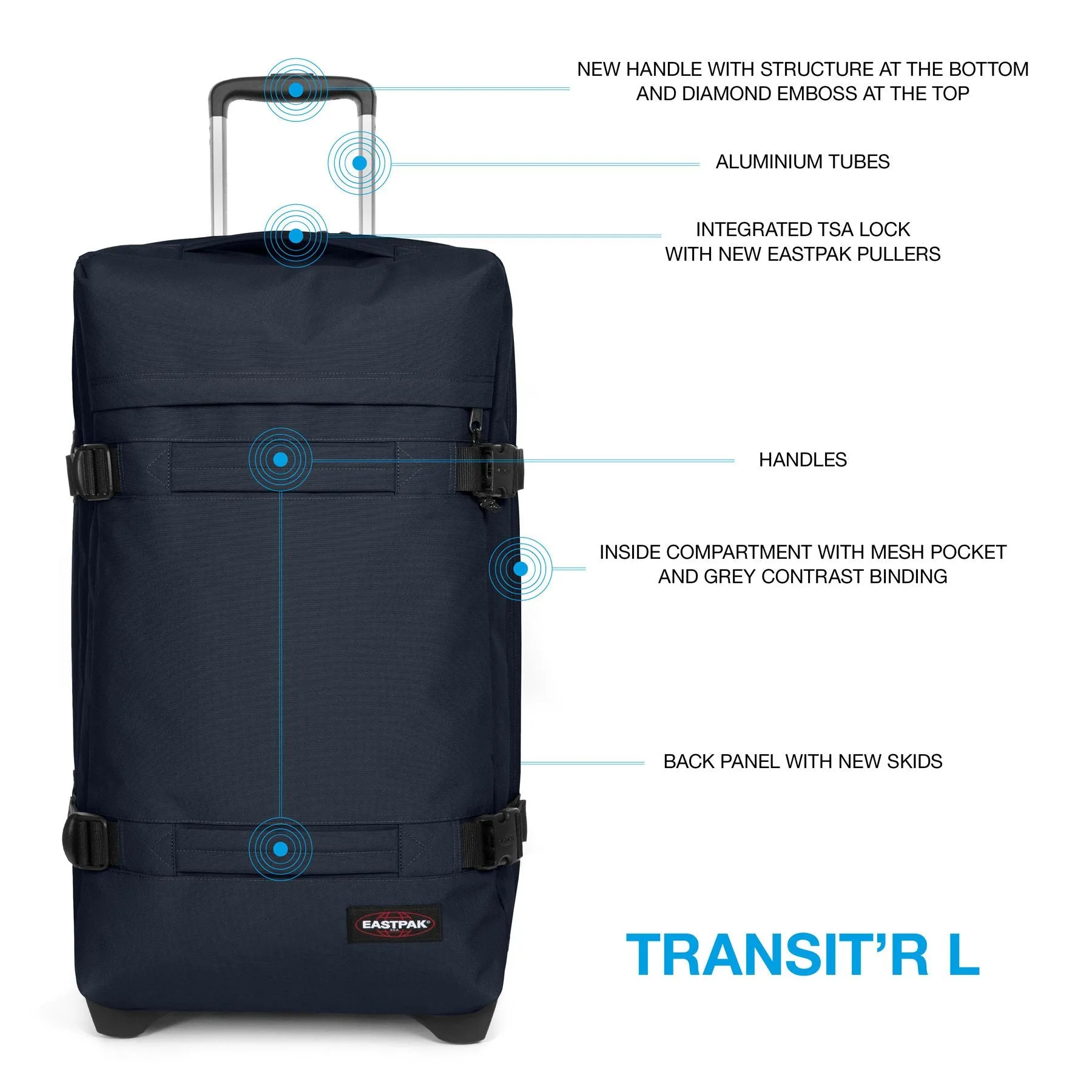 TRANSIT'R Large Trolley - Ultra Marine (Blue)