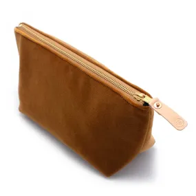 Velvet Travel Clutch-Bronze