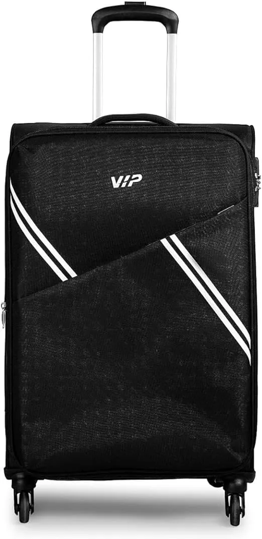 VIP Verona 69cm,4 Wheel Expandable Medium Soft Trolley,Black, VERONA69BK