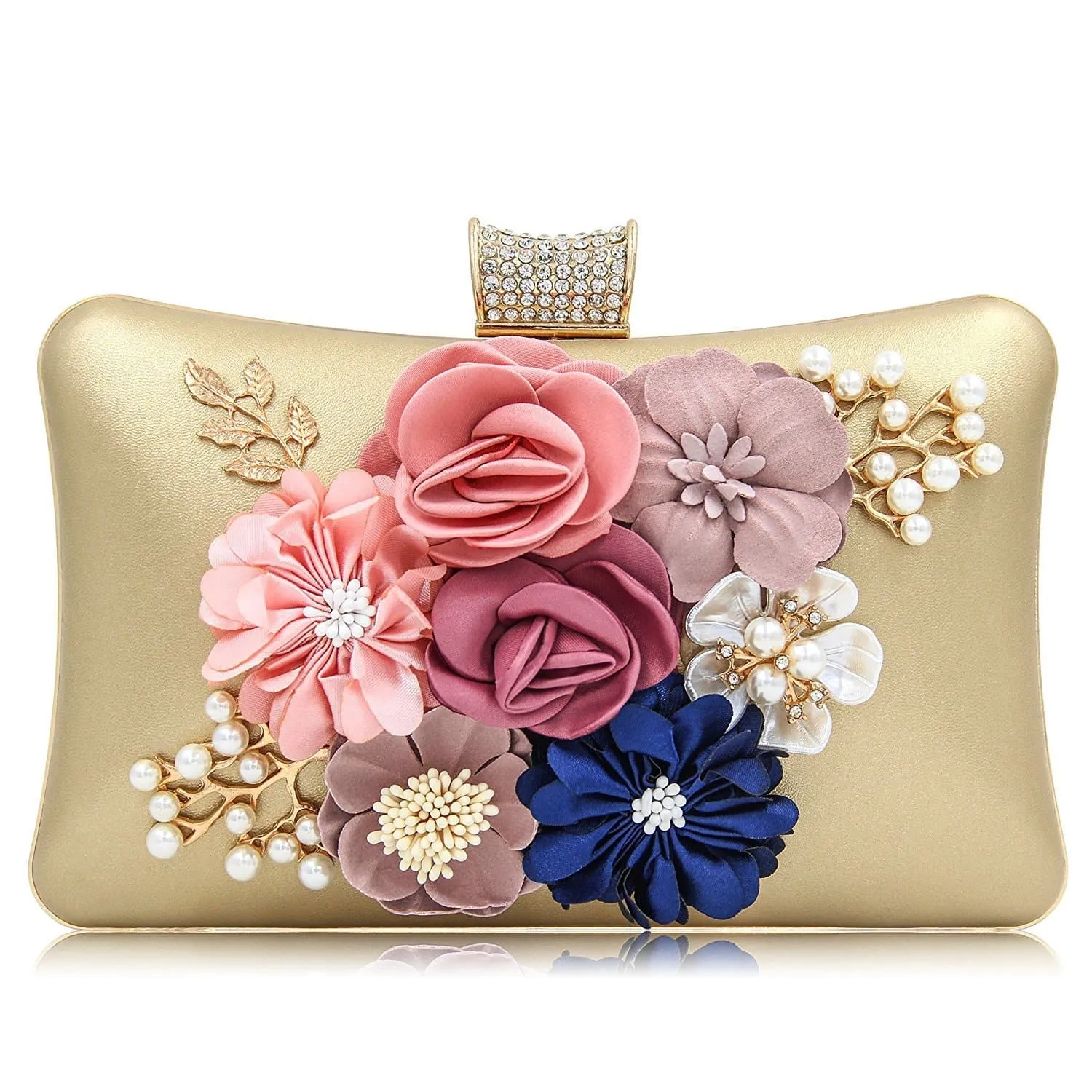 Women Flower Clutches Evening Handbags Wedding Clutch Purse